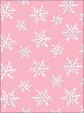 Soft Pink Snowflake Scatter Rug