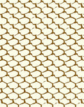 Golden Ochre Scattered Hexagon Texture Rug