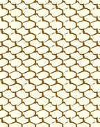 Golden Ochre Scattered Hexagon Texture Rug