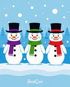 Winter Snowman Trio Hats Scarves Rug