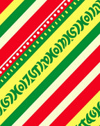 Bold Red Green Yellow Diagonal Stripes Rug