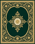 Emerald Gold Renaissance Floral Medallion Rug