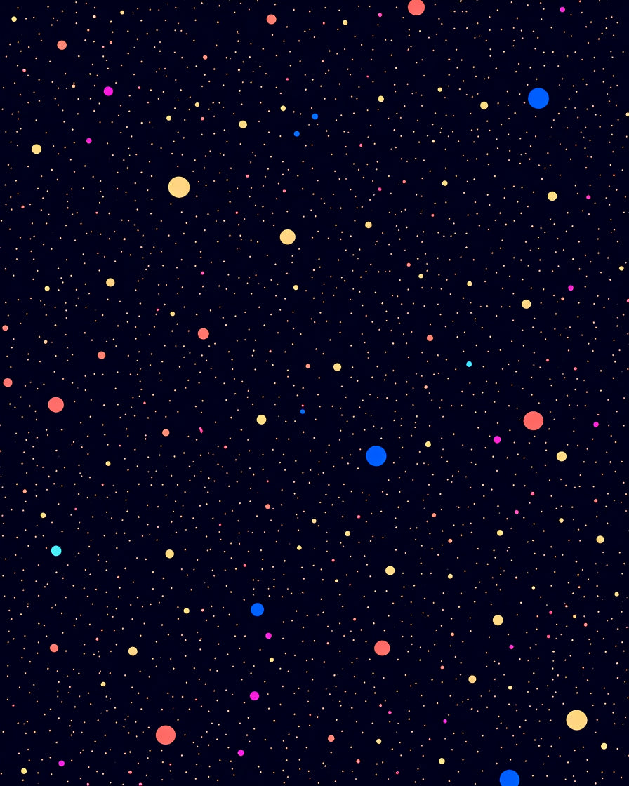 Cosmic Multicolored Starry Night Rug
