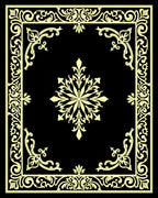 Golden Floral Border With Medallion Rug