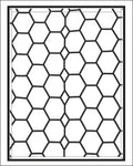 Black Hexagon Geometric Overlay Rug