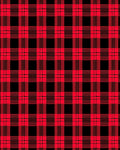 Vibrant Crimson Checked Grid Rug