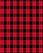 Vibrant Crimson Checked Grid Rug
