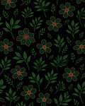 Dark Floral Garden Bloom Rug