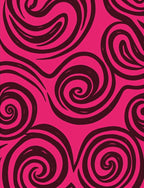 Hot Pink Swirls Abstract Rug
