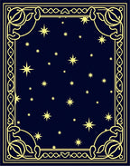 Deep Blue Celestial Starry Night Rug