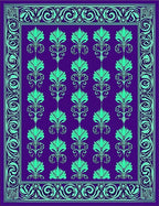 Emerald Floral Regal Border Rug