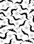 Black Bat Star Night Scene Rug