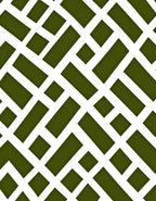 Olive Green Interlocking Lattice Rug