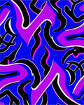 Vibrant Graffiti Swirl Abstract Rug