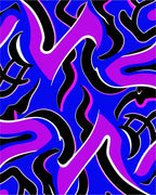 Vibrant Graffiti Swirl Abstract Rug