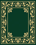 Golden Floral Vine Border Rug