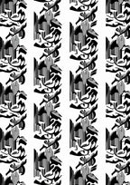 Monochromatic Abstract Organic Forms Rug