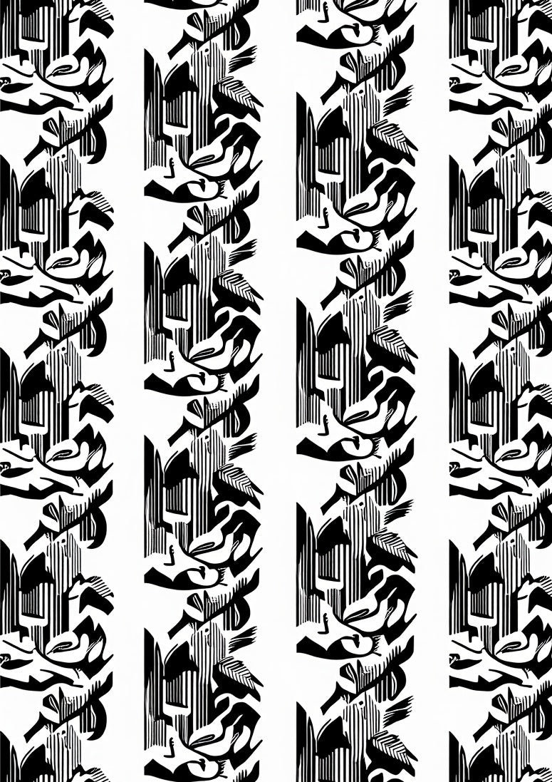 Monochromatic Abstract Organic Forms Rug