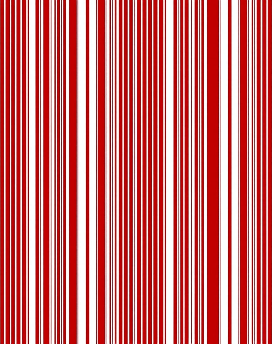 Bold Crimson White Vertical Stripes Rug