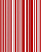 Bold Crimson White Vertical Stripes Rug