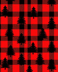 Buffalo Plaid Evergreen Trees Rug