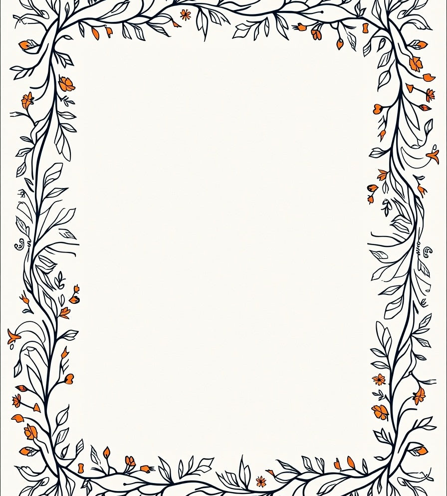 Vineyard Meadow Floral Border Rug