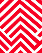 Sharp Red White Angled Chevron Rug