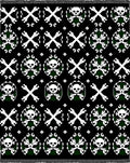 Black White Skull Crossed Bones Rug