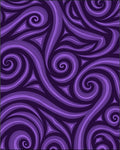 Royal Purple Swirl and Triangle Arrangement Rug