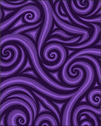 Royal Purple Swirl and Triangle Arrangement Rug