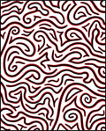 Red Swirl Abstract Lines Rug