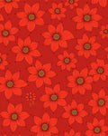 Vibrant Scarlet Floral Bloom Rug