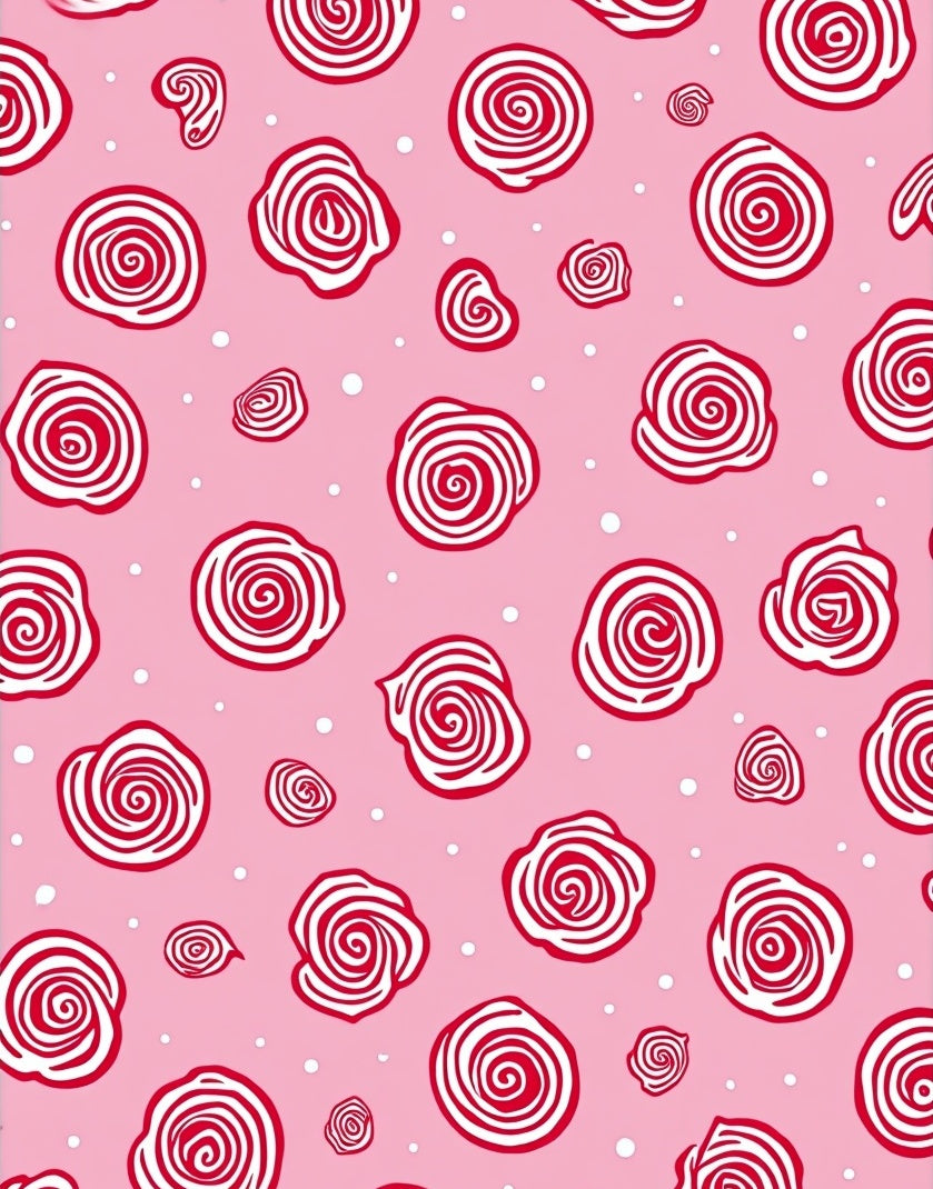 Pink Swirl Rose Garden Rug