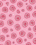 Pink Swirl Rose Garden Rug