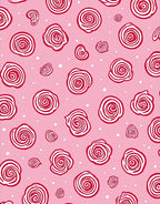 Pink Swirl Rose Garden Rug