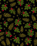 Festive Holly Berry Pine Sprig Rug