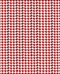 Crimson Houndstooth Geometric Repeat Rug