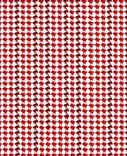 Crimson Houndstooth Geometric Repeat Rug