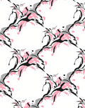 Pink Black Gray Abstract Splatter Flow Rug