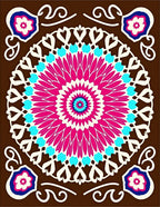 Vibrant Fuchsia Mandala Bloom Rug