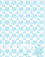 Light Blue Starburst Water Drop Rug