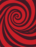 Crimson Red Swirl Graphic Rug