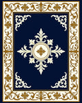 Elegant Ivory Gold Floral Medallion Rug