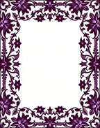 Rich Plum Floral Border Detail Rug