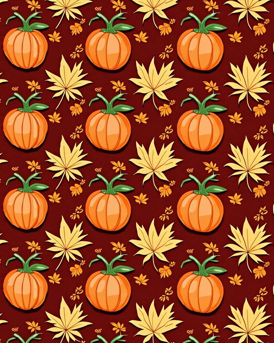 Autumn Pumpkin Leaf Autumn Red Rug