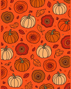 Autumn Pumpkins And Poppy Flowers Rug