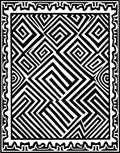 Chic Black White Optical Illusion Rug