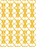 Golden Yellow Geometric Interlock Rug