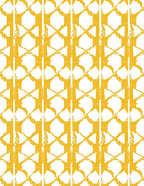 Golden Yellow Geometric Interlock Rug