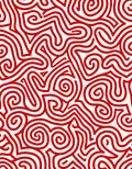 Bold Red Abstract Swirl Rug